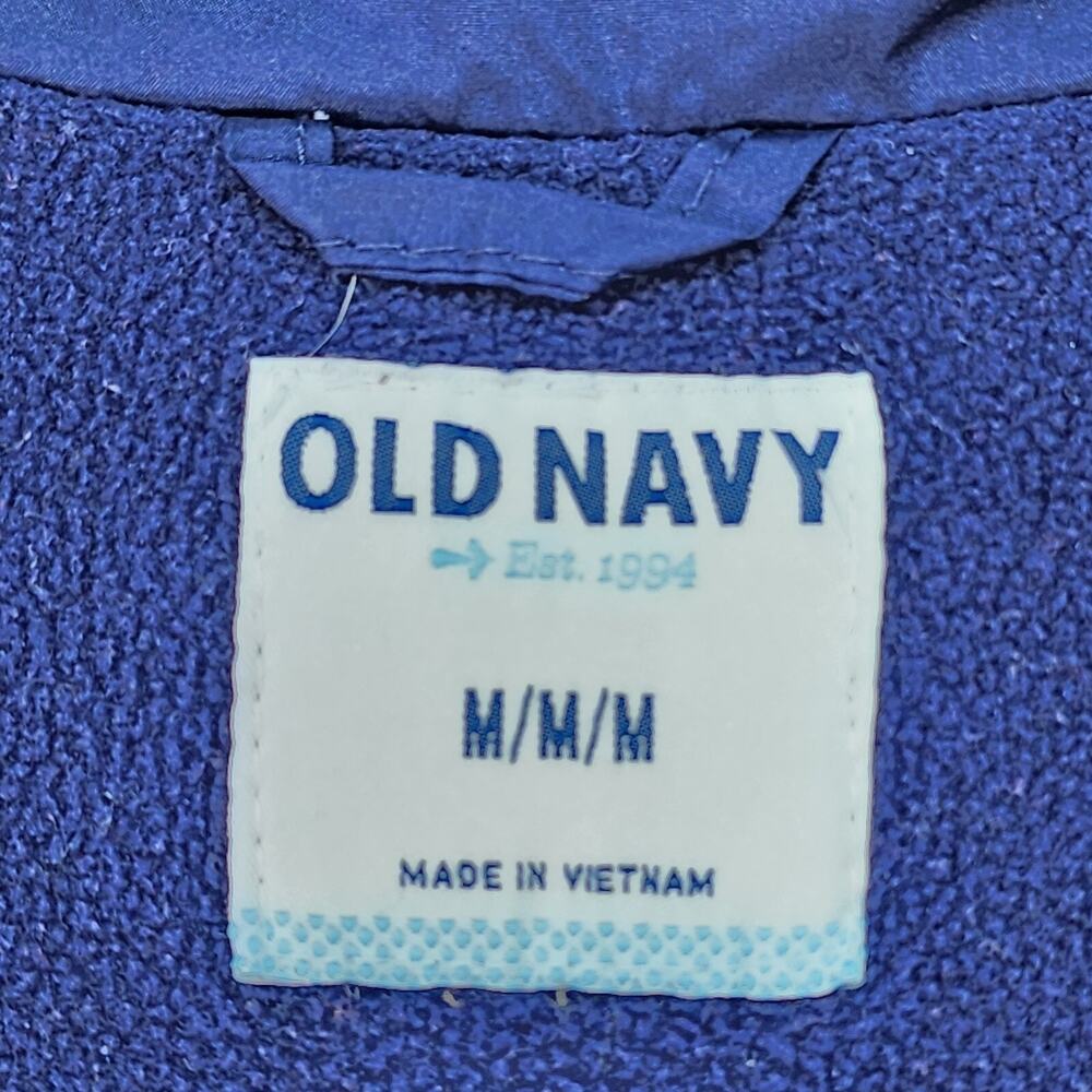 Old Navy Puffer Vest Women’s Medium Blue Zip Snap Pockets Cozy Ski Layering - Picture 6 of 9